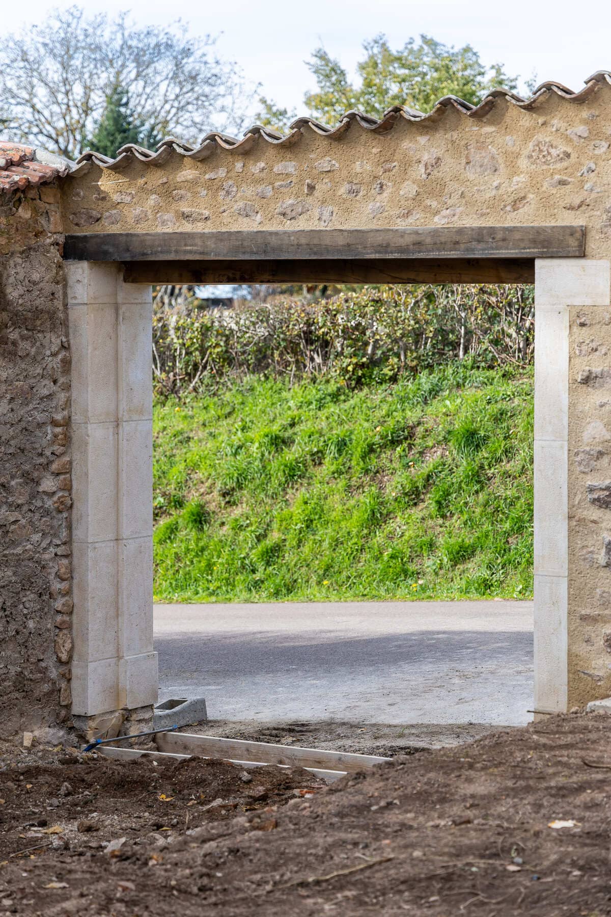 taille de pierre - piliers de portail